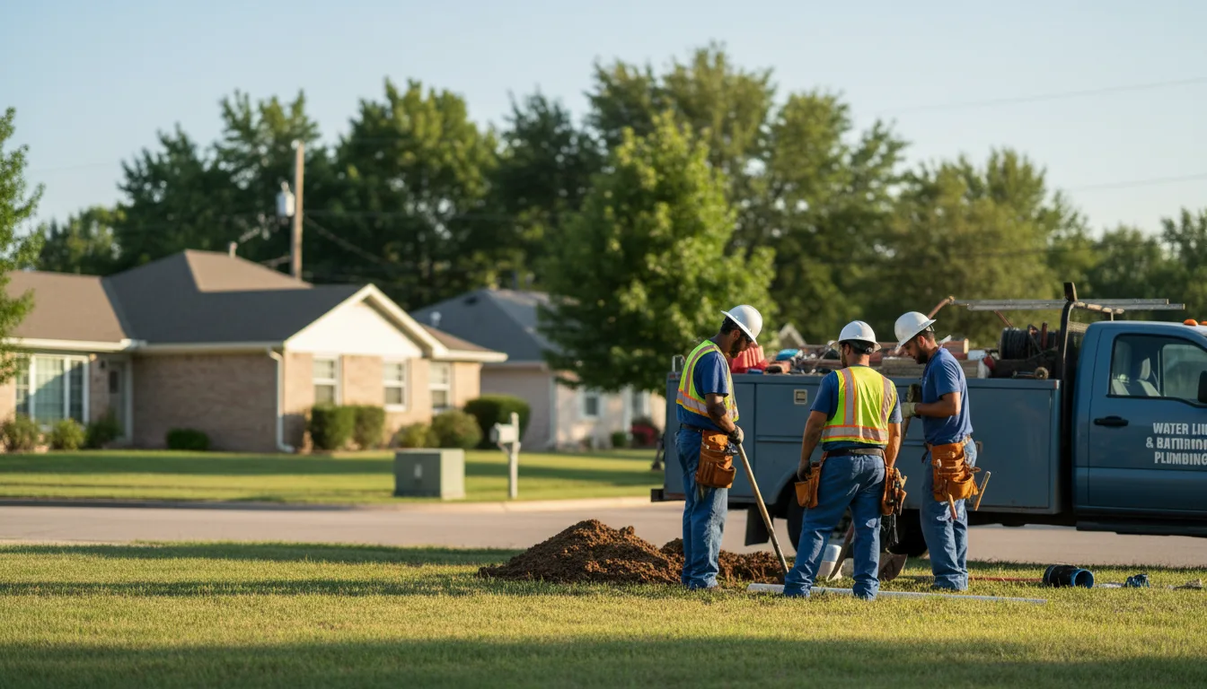 Residential water line and bathroom plumbing service in Summit Argo, IL